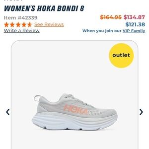 Hoka Women's Bondi 8 Sneakers - Gray and Pink
